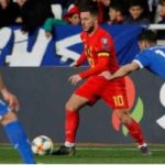 Hazard Mencetak Gol di Penampilan ke 100 untuk Belgia