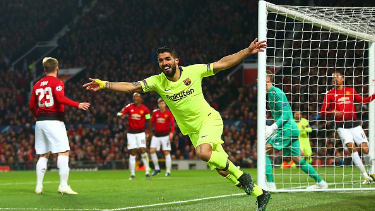 Luis Suarez Cetak Gol Usai Pendukung Manchester United Terus Mengejeknya