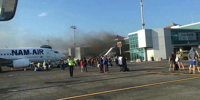 Terjadi Kebakaran di Terminal Domestik Bandara Ngurah Rai